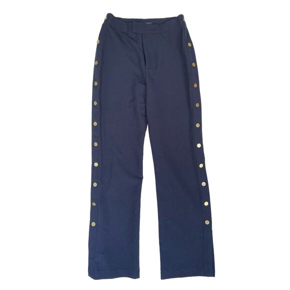 Romeo & Juliet Couture Women's Small Wide Leg Snap Button Pants Navy - Picture 1 of 9